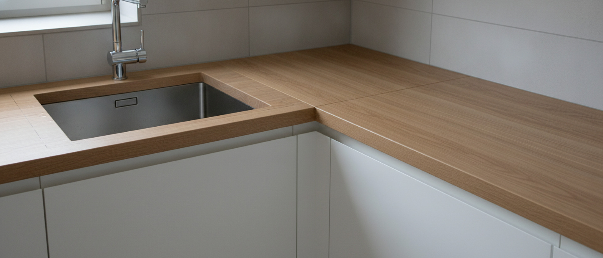 6 tips om werkbladverbindingen in hout of laminaat vlak te laten aansluiten.