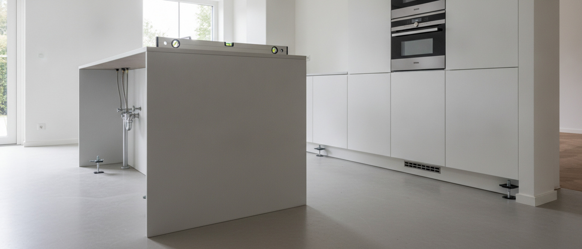 Keuken waterpas stellen