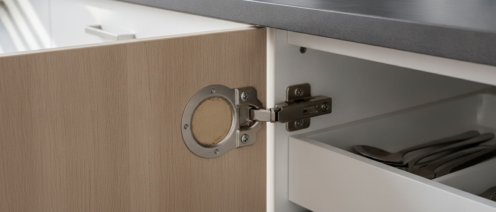 Keukendeur scharniergat repareren