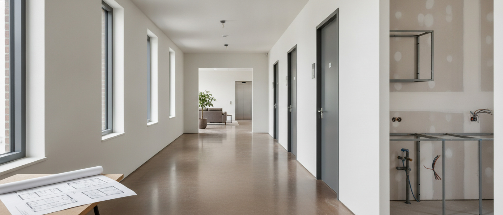 Keukenmontage voor appartementencomplex met volledige regie