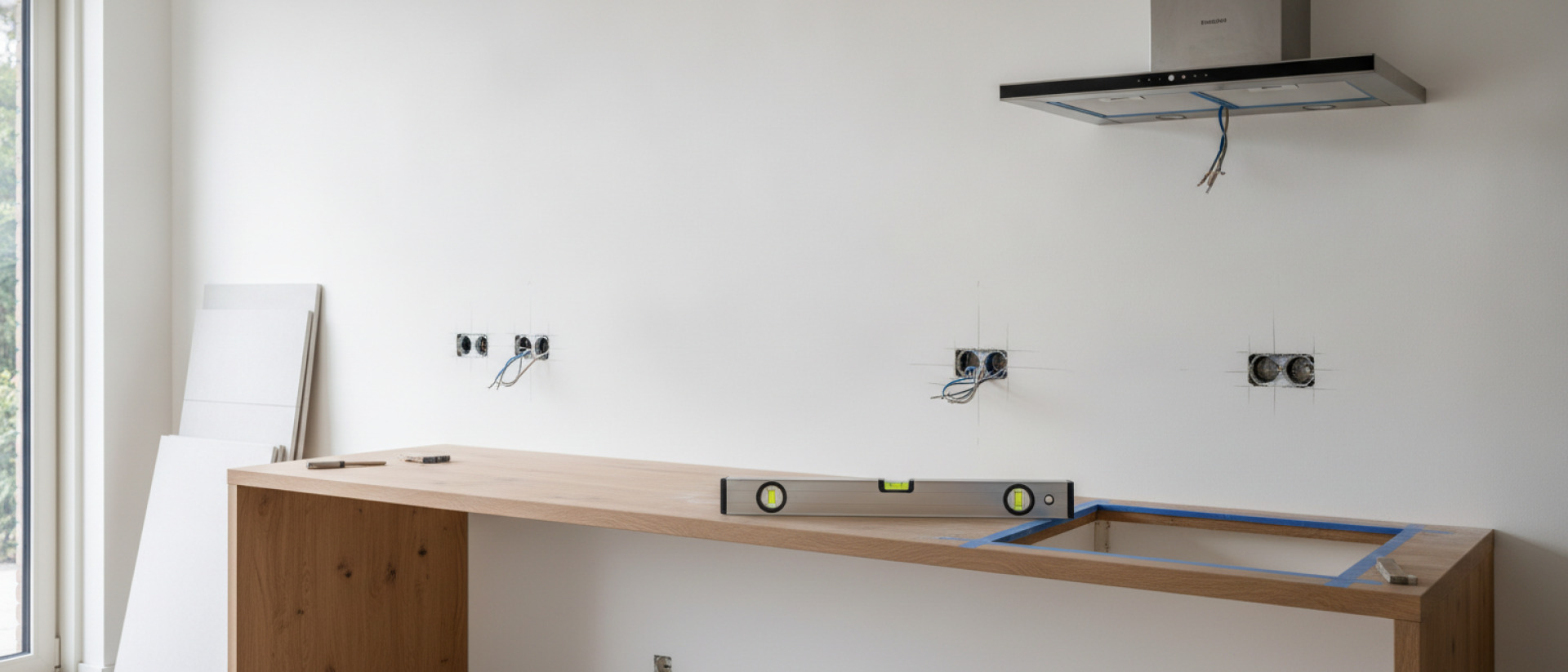 Wandcontactdozen controleren vóór achterwand, spatwand of tegelwerk