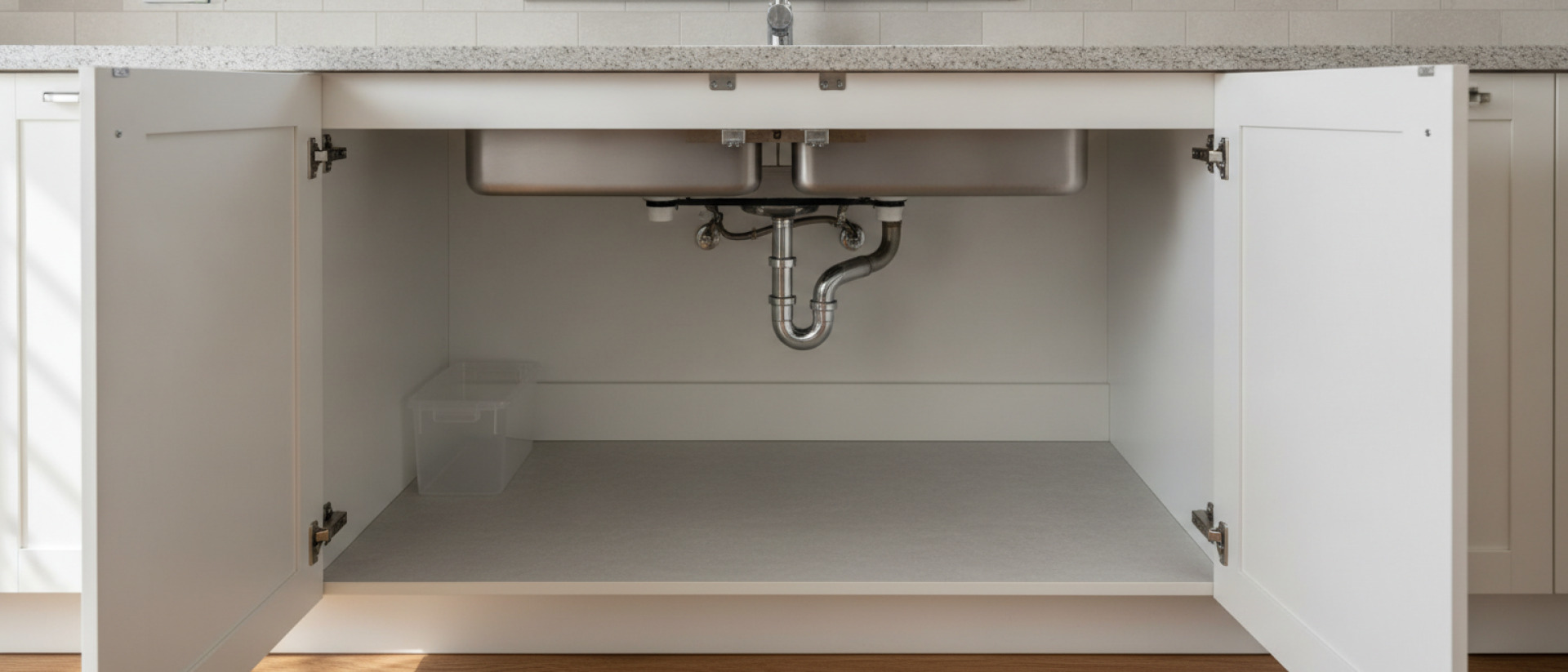 Een brede spoelbak vraagt voldoende kastbreedte voor bevestiging en onderhoud aan de afvoer.
